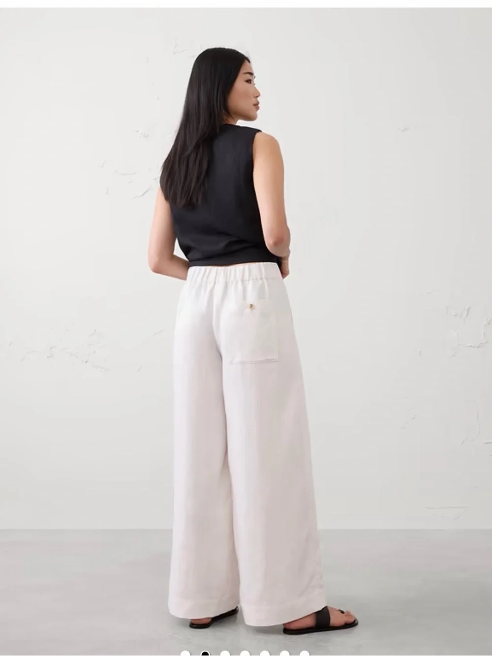 NWT Banana Republic WIDE-LEG MID-RISE PLEATED PULL-ON PANT